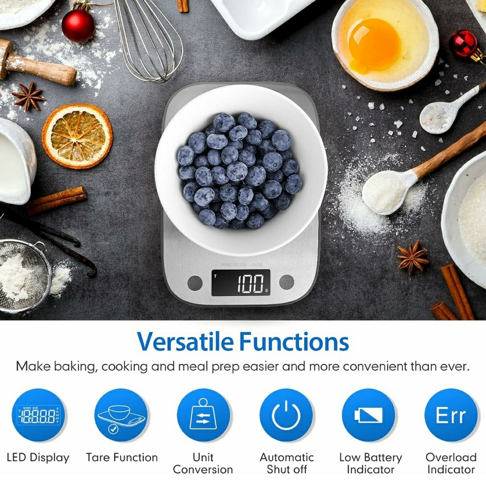 Simple Silver Kitchen Tool Digital Scale - Picture 7 of 9